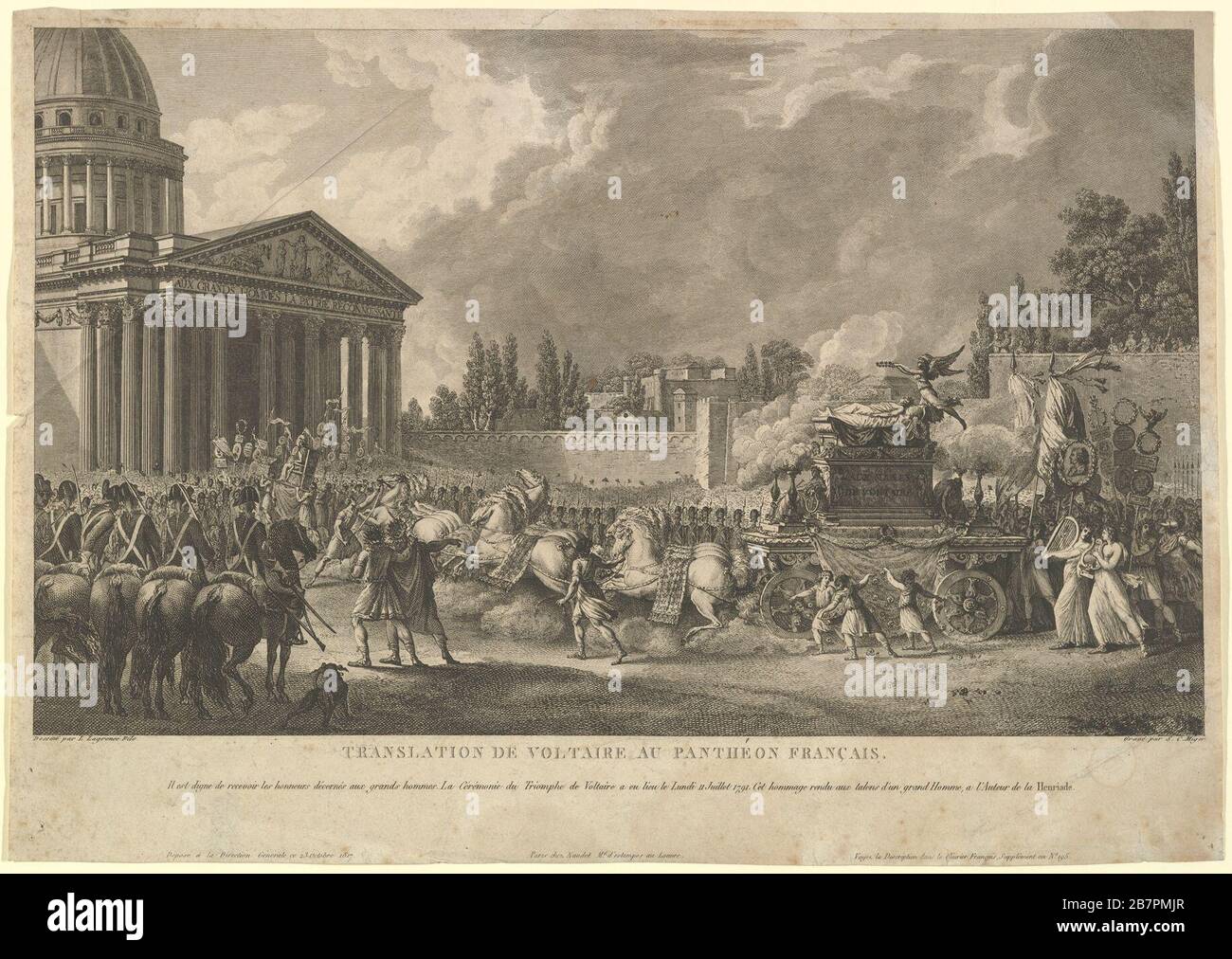 Übersetzung von Voltaire au Panthéauf Français, 186. Nach Jean Jacques Lagrenée Stockfoto