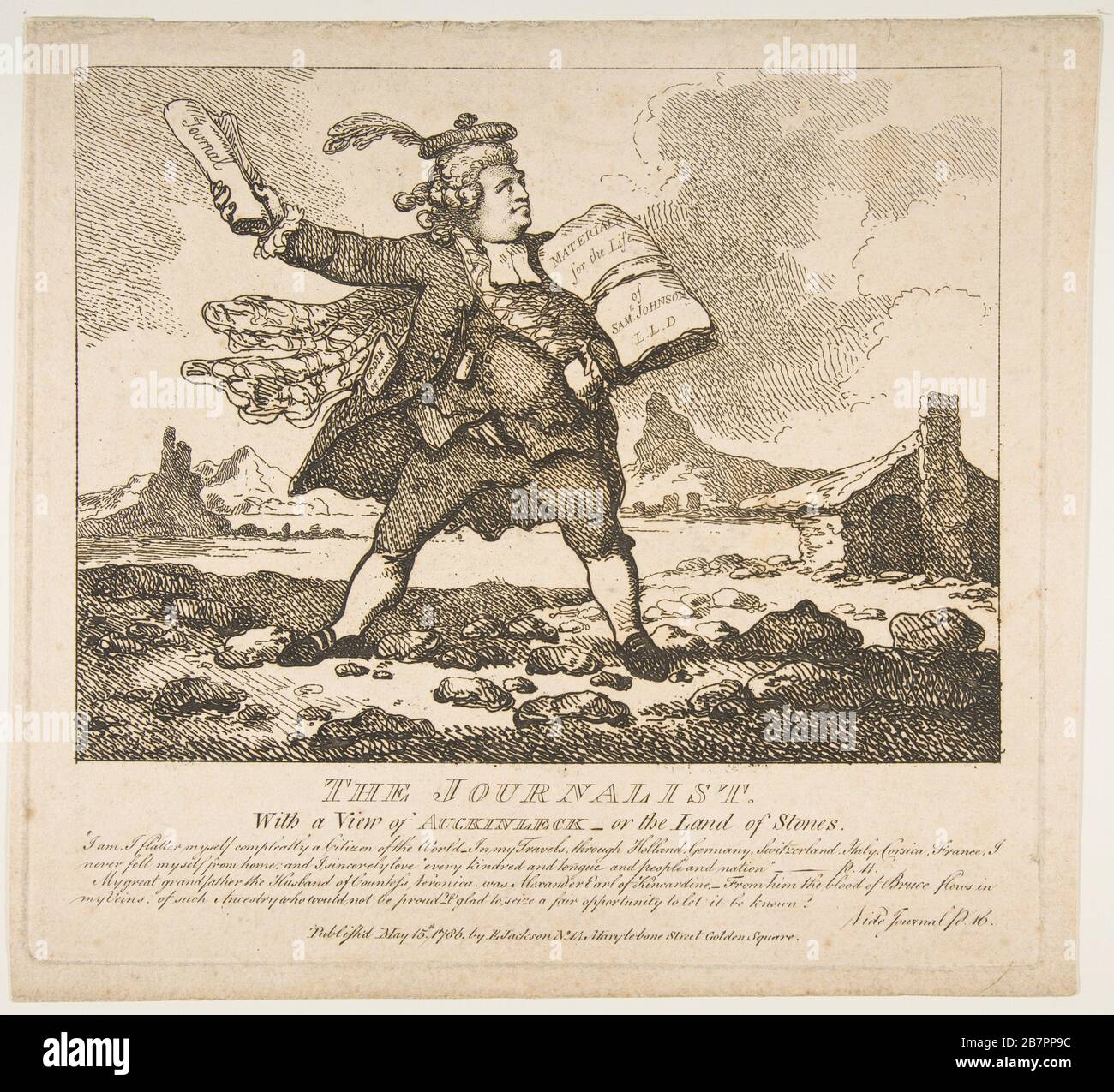 Der Journalist, mit Blick auf Auckinleck oder das Land der Steine (malerische Schönheiten von Boswell, Teil der ersten), 15. Mai. Stockfoto