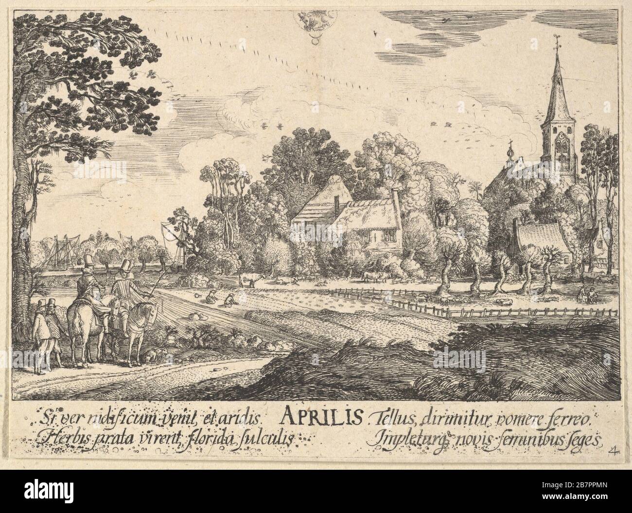 April, 1628-29. Stockfoto