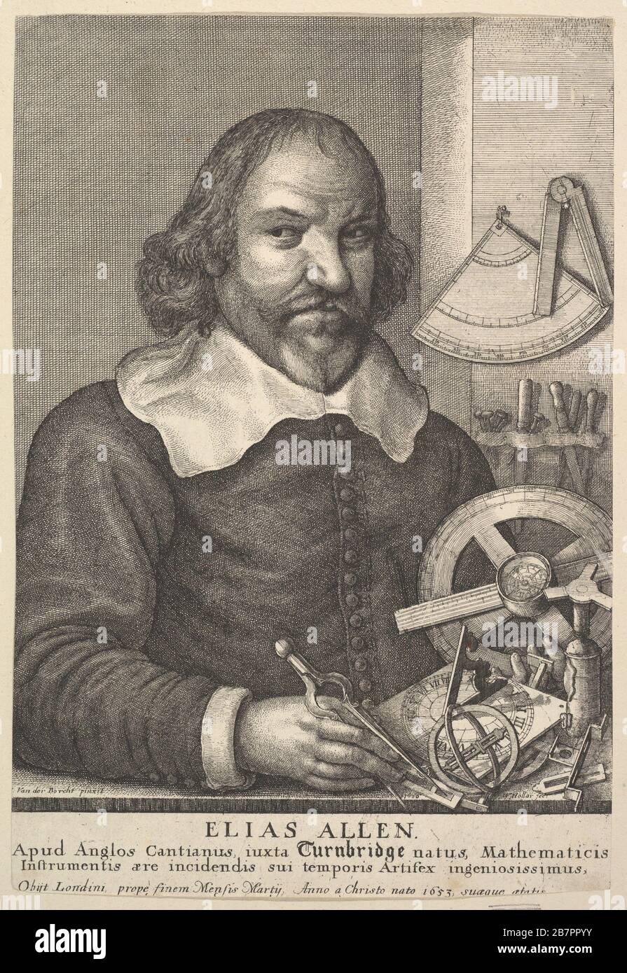 Elias Allen, 1666. Stockfoto