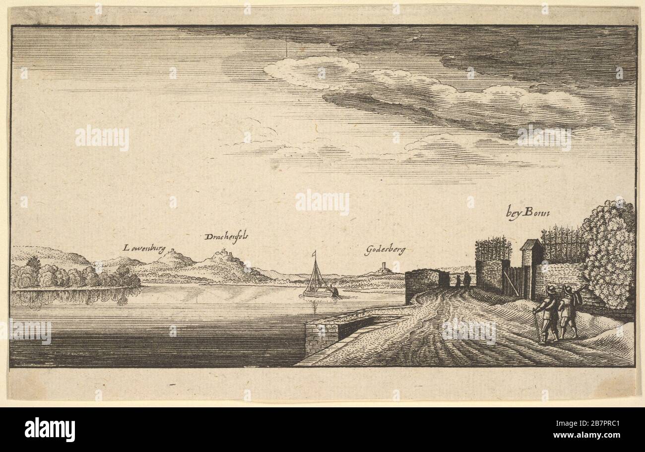 Rhein bei Bonn, Kopie, 1625-77. Stockfoto