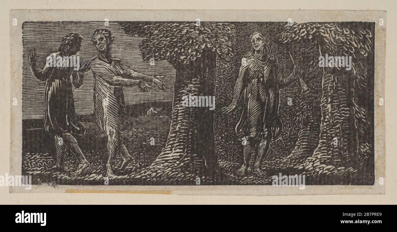 Colinet verspottet von Two Boys, aus Thorntons Pastoralen von Virgil, 181. Stockfoto