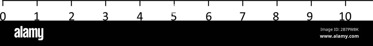 Maßstab messen, Markup für Lineale. Darstellung des Stock-Vektors auf weißem Hintergrund isoliert. Stock Vektor