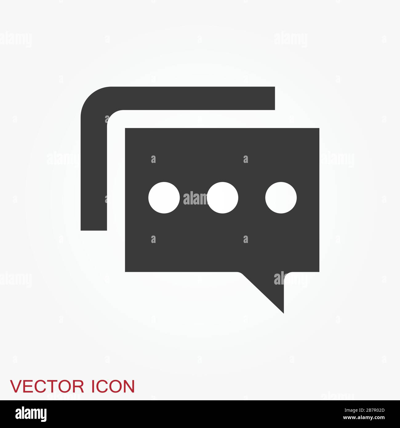 Nachrichtensymbol, Vektorsymbol für Design. Katzenzeichen Stock Vektor