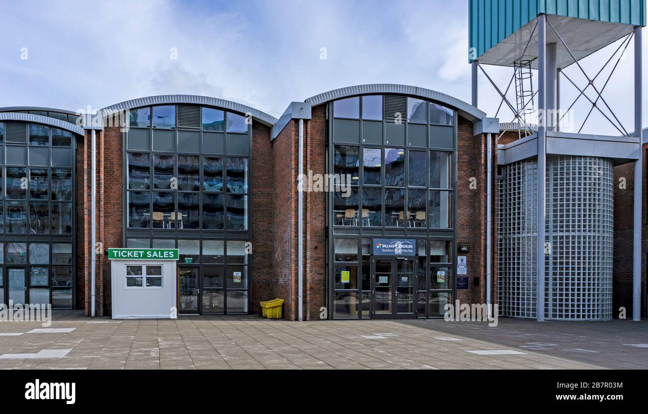 Tallaght Stadium die Heimat der Shamrock Rovers, Dublin, Irland. Fußballmannschaft, die in der League of Ireland, Premier Division, antritt. Stockfoto