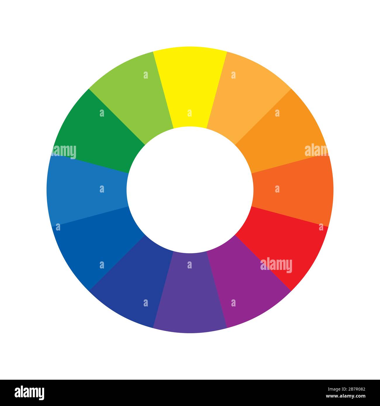 Farbrad oder Farbe Kreis mit zwölf Farben Stock Vektor