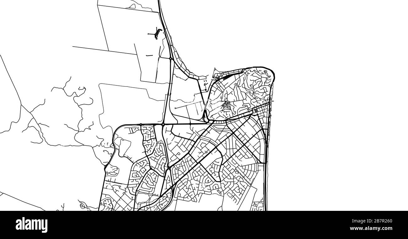 Stadtvektor Stadtplan von Napier, Neuseeland Stock Vektor
