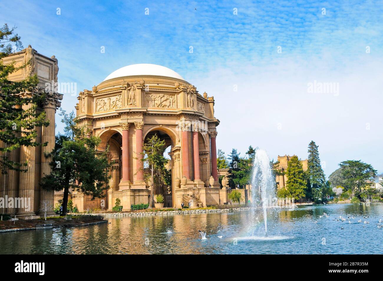 Palace of Fine Arts, San Francisco, Kalifornien Stockfoto