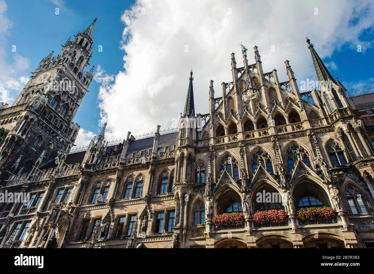 Bavaria-Mucnich-Deutschland:das neue Rathaus ist ein Rathaus am nördlichen Marienplatz in München, Bayern, Deutschland Stockfoto
