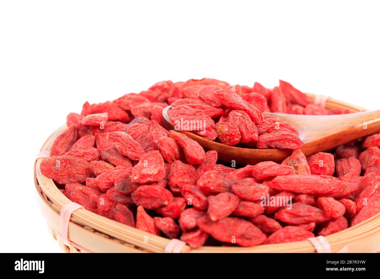 Chinesische Molfbeere, EINE Nahaufnahme von Goji-Beeren Stockfoto