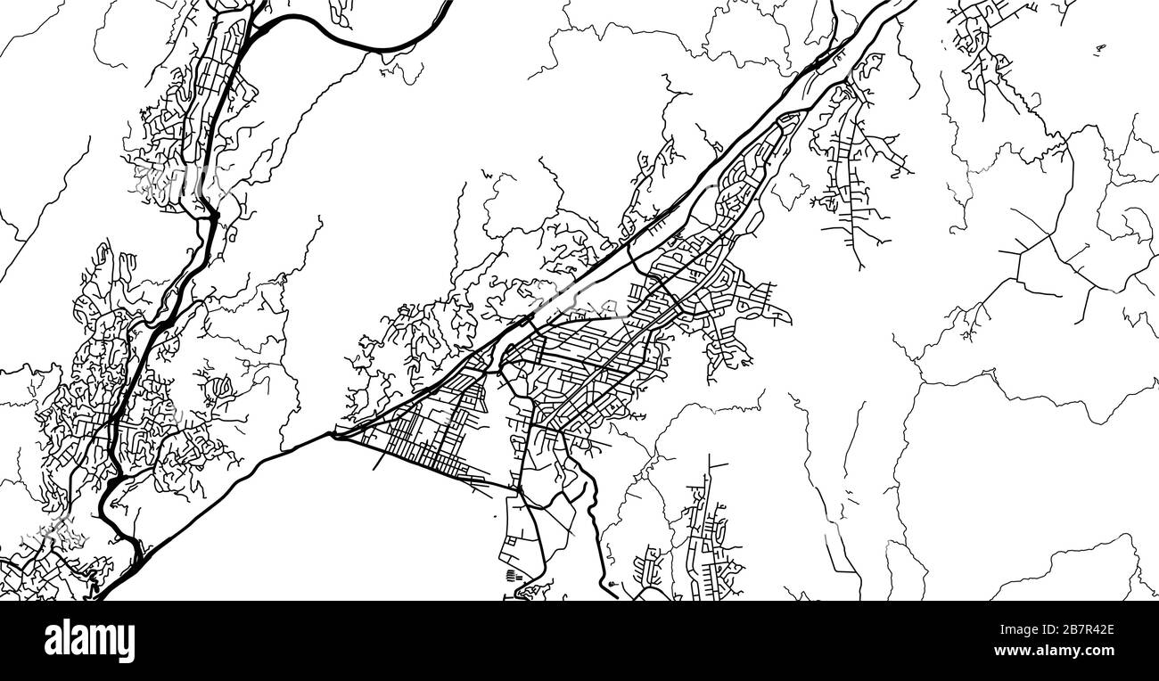 Stadtvektor Stadtplan von Lower Hutt, Neuseeland Stock Vektor