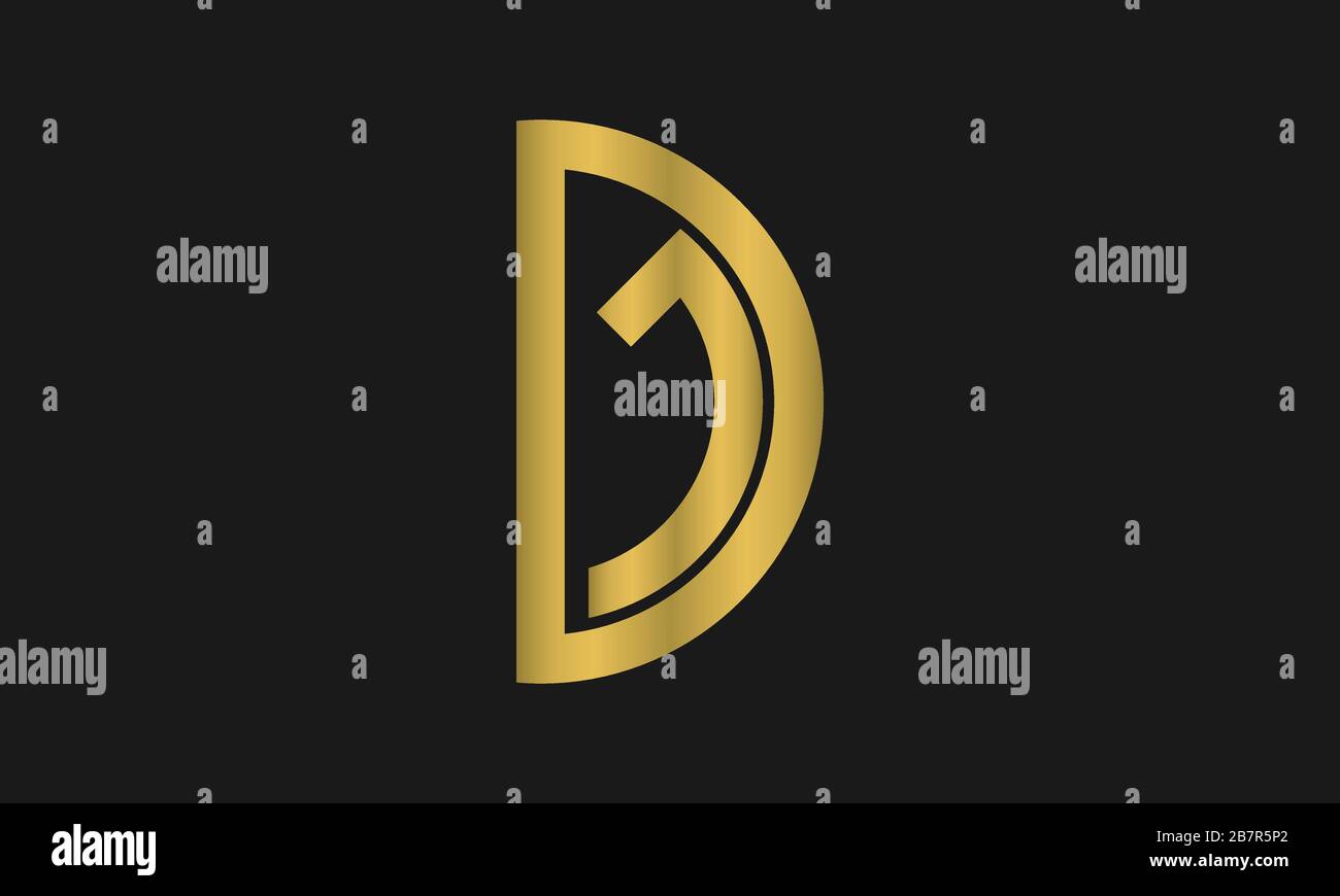 JD, DJ Letter Logo Design mit kreativer moderner, trendiger Typografie und Monogramm-Logo. Stock Vektor