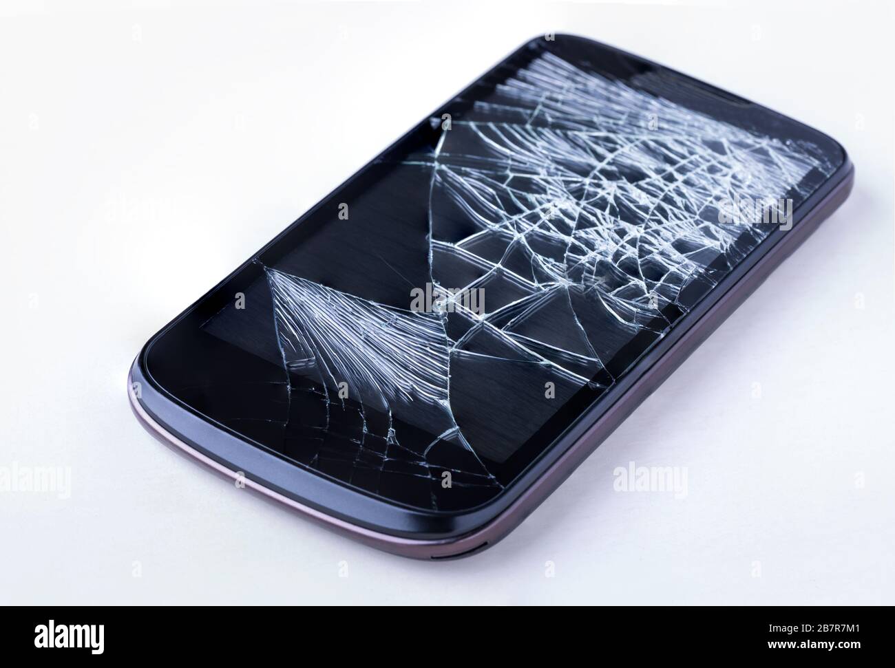 Smartphone mit defektem Bildschirm Stockfoto