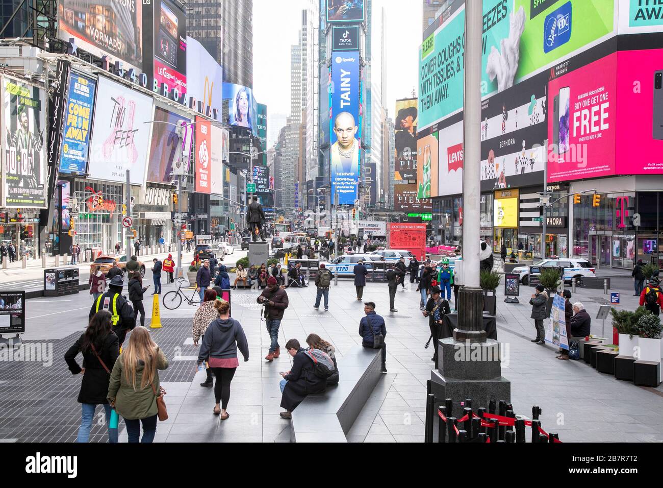 Zeitplatz. New York City.. Stockfoto