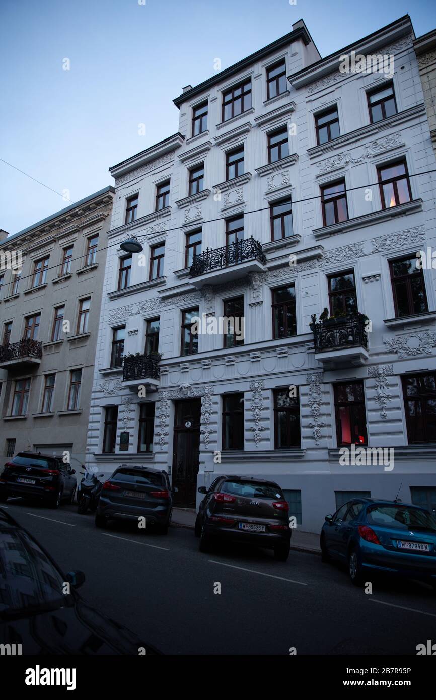 Architektur im 18. Bezirk, Währing, Wien Stockfoto