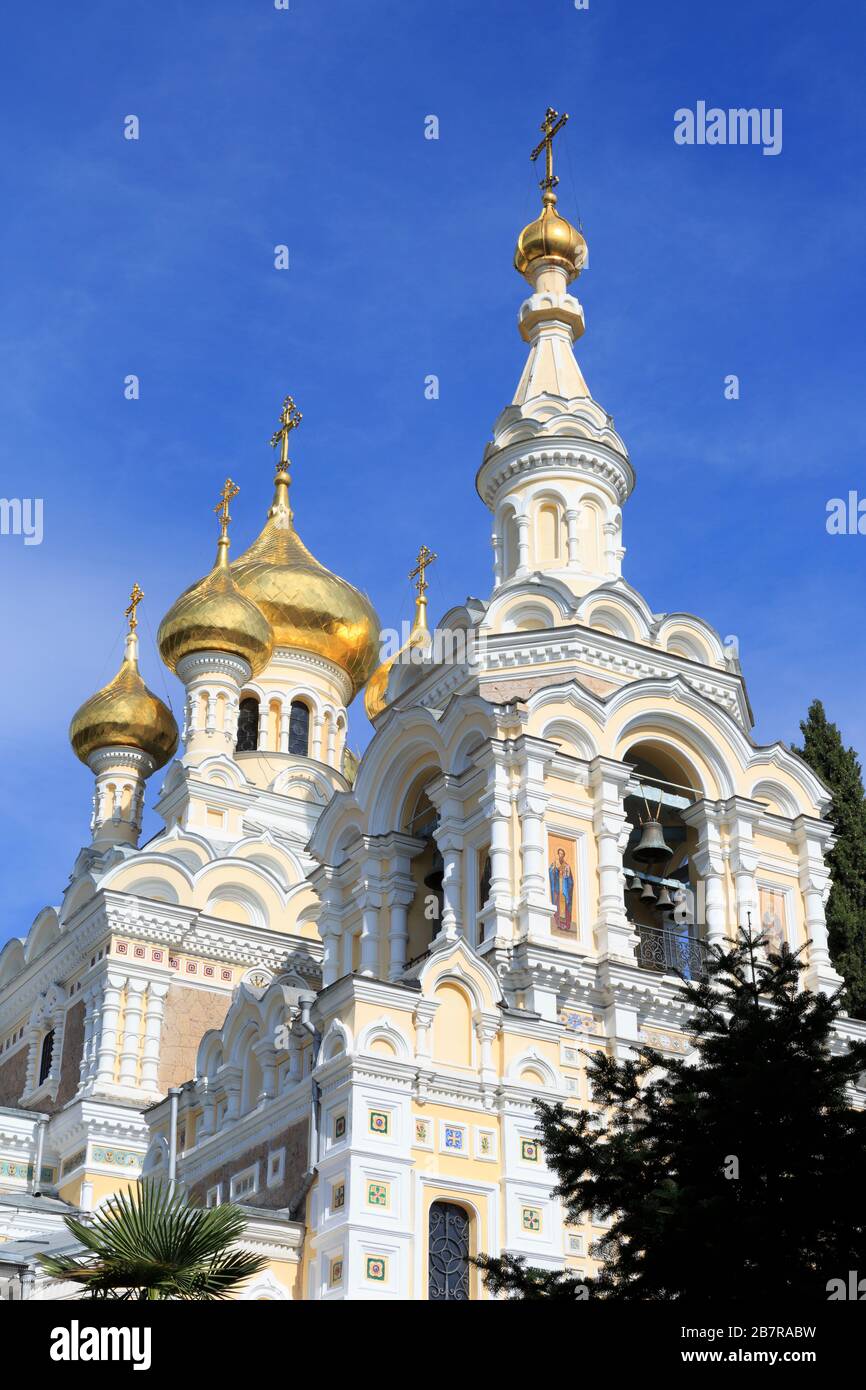 St. Alexander Newski-Kathedrale, Jutta, Krim, Ukraine, Osteuropa Stockfoto