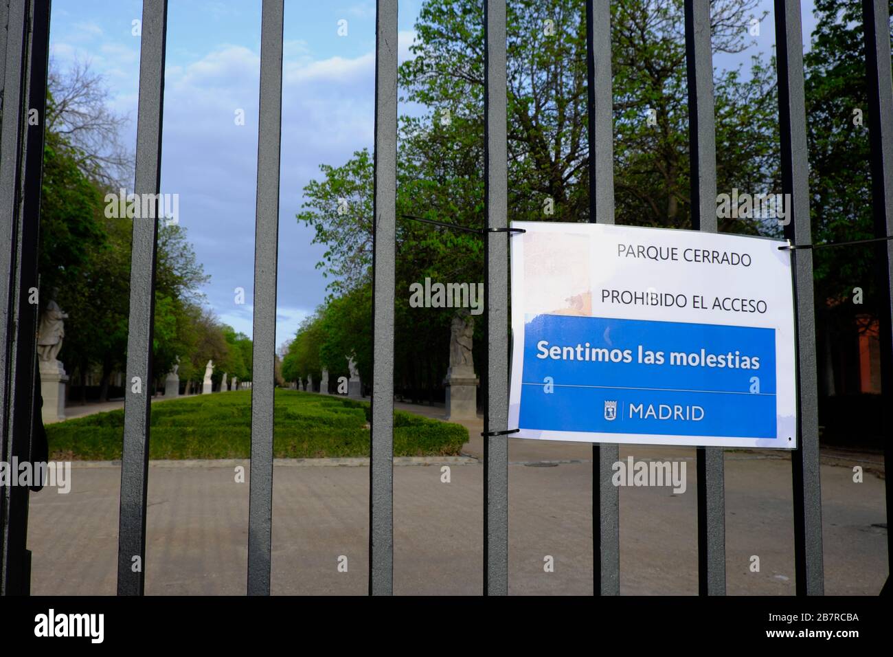 Lockdown in Madrid wegen Coronavirus während des Ausnahmezustands in Spanien. Stockfoto