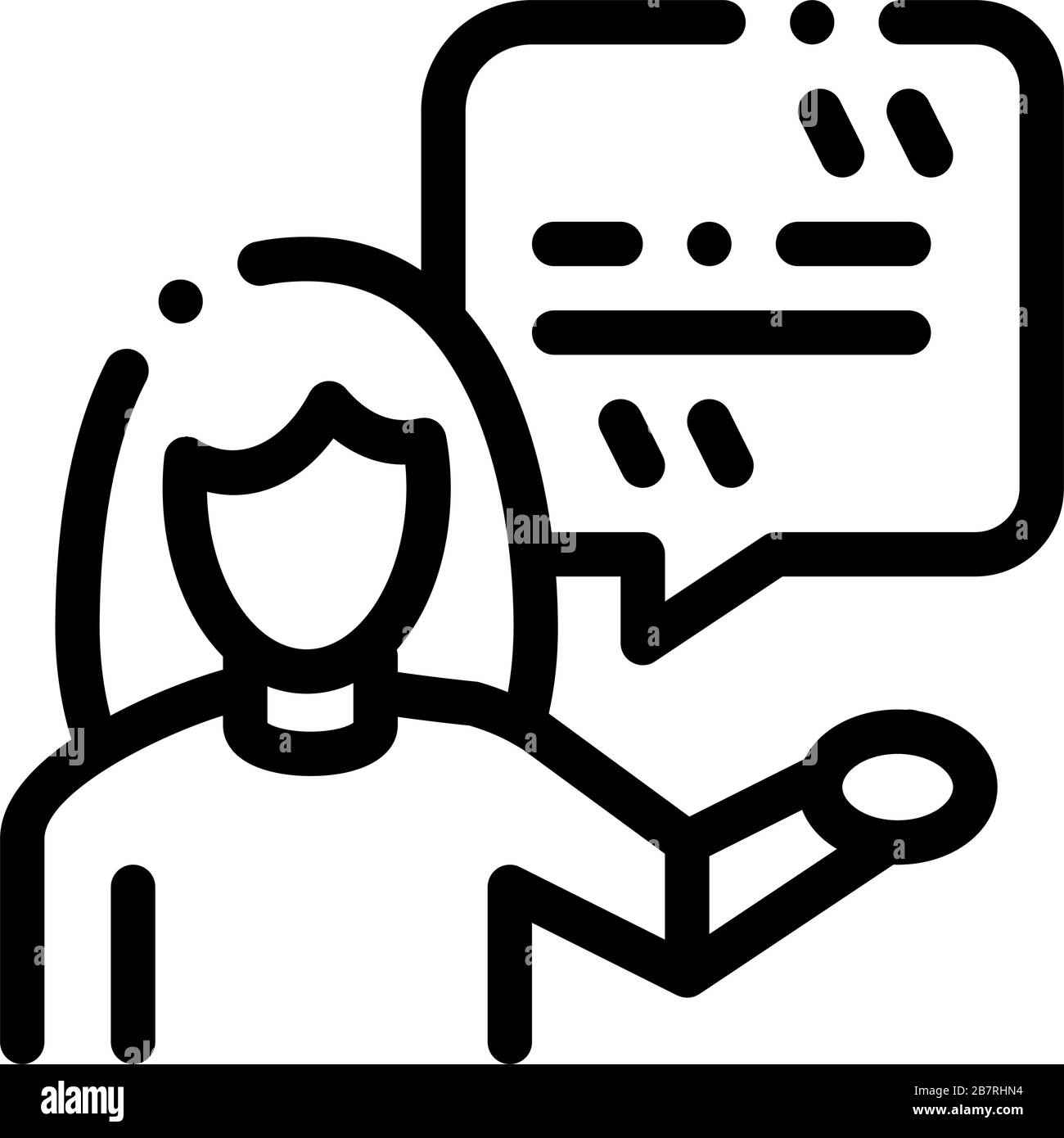 Akteurin mit Replikatsymbol Vektor-Illustration Stock Vektor