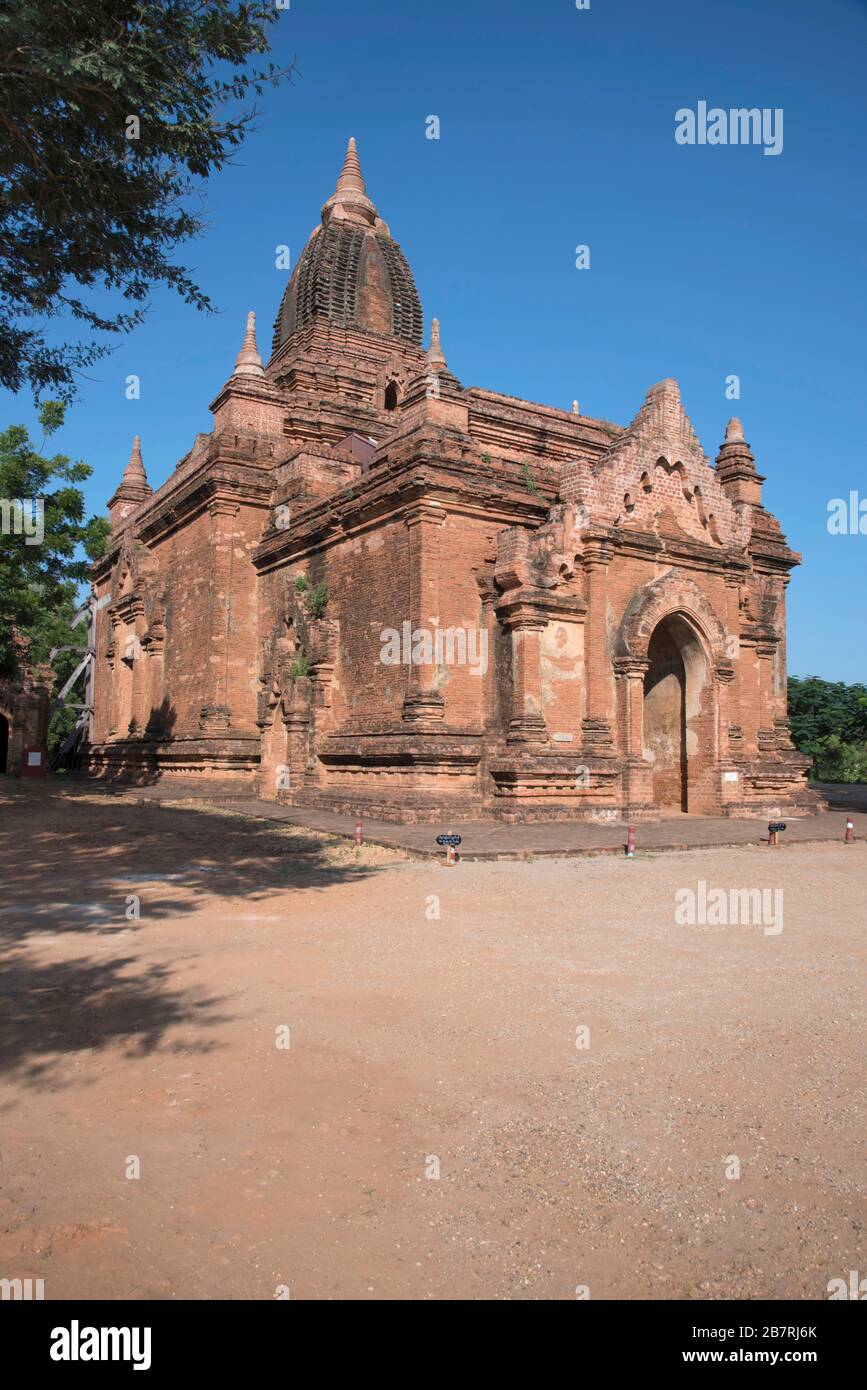 Myanmar: Bagan - Allgemeine Ansicht des Thak Yapone Tempels aus dem Osten. Stockfoto