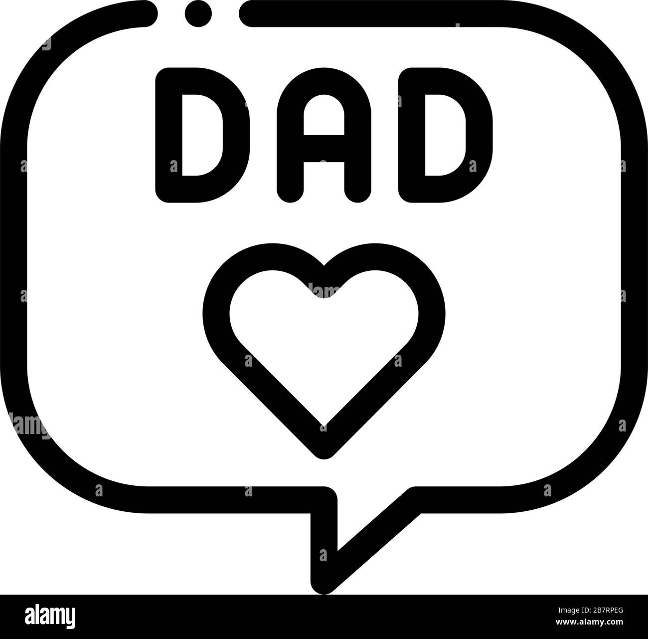 Abbildung Der Umrisse Des Vektor-Vektors Von Love Daddy Message Stock Vektor