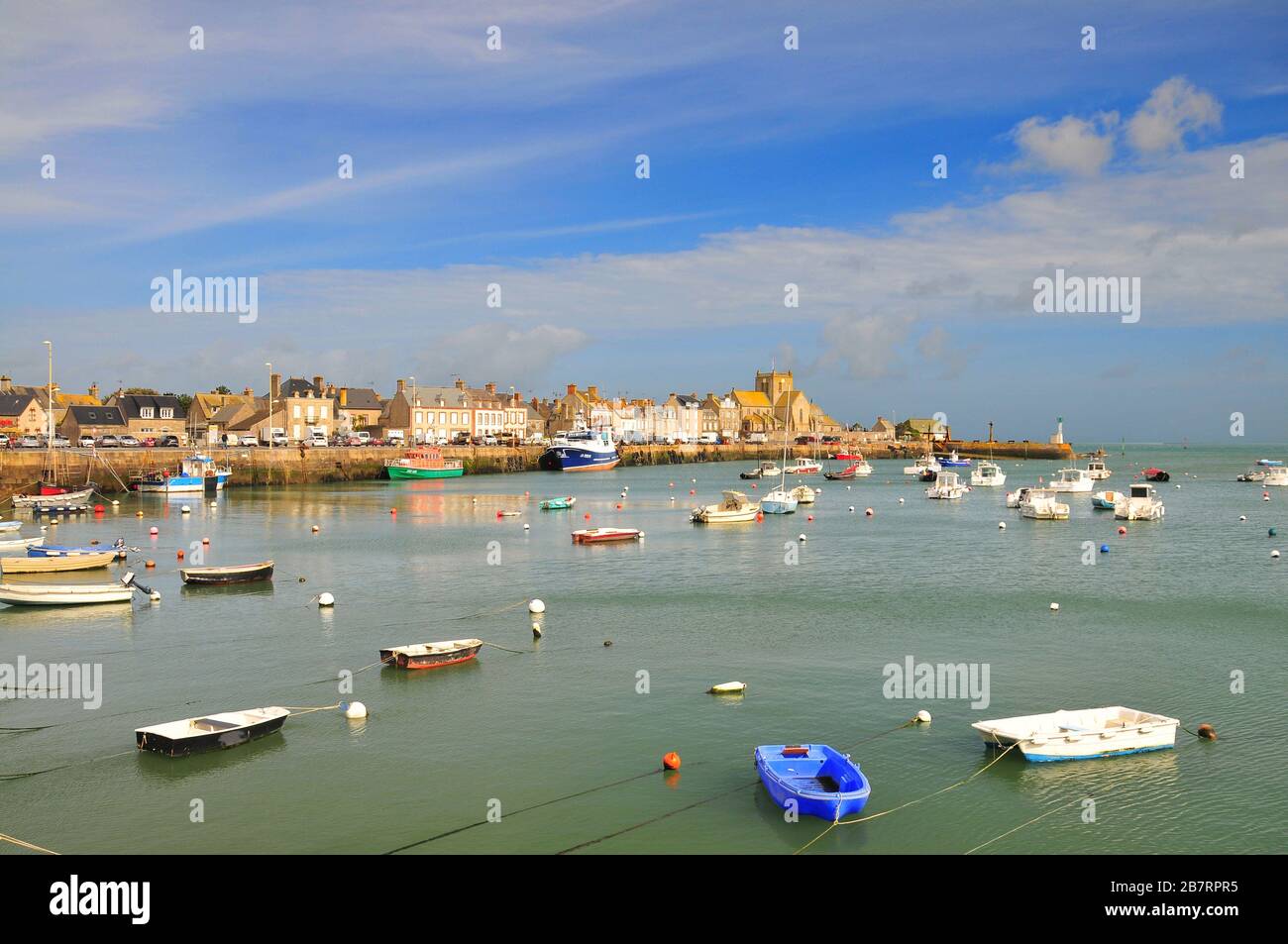 Barfleur Hafen, Halbinsel Cotentin, Normandie, Frankreich, Europa Stockfoto