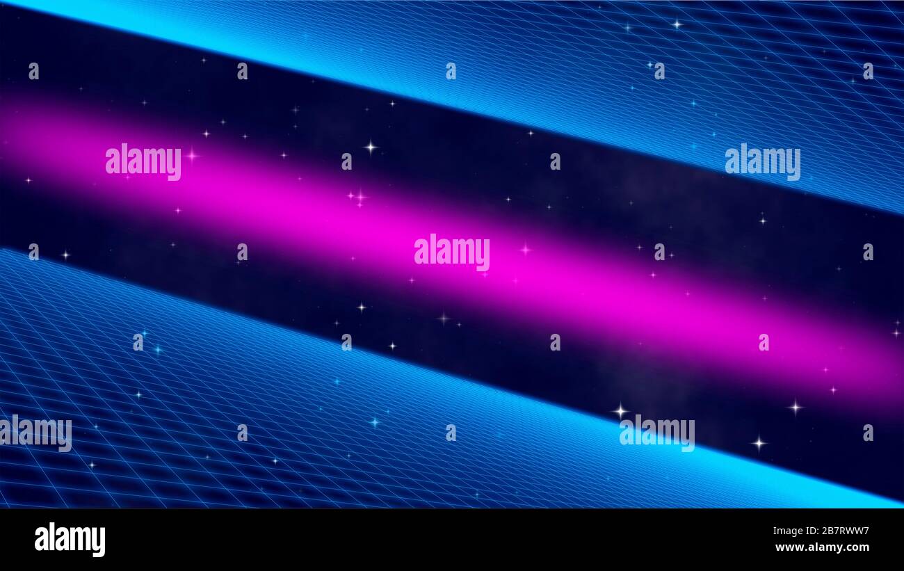 Abstrakter Hintergrund mit Sternen und Strahlen. Abstraktes Raster im Retro-Stil Stockfoto