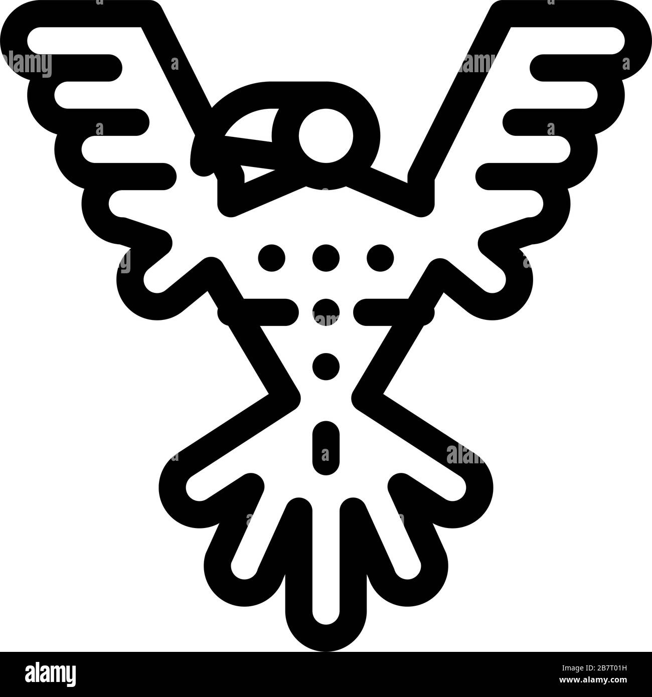 Abbildung: Vektorgrafiken Mit Totem Bird. Sakrales Symbol Stock Vektor