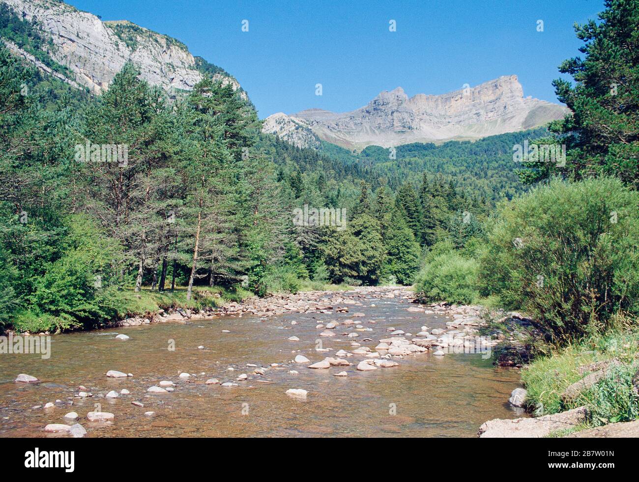 Selva de Oza. Provinz Huesca, Aragon, Spanien. Stockfoto