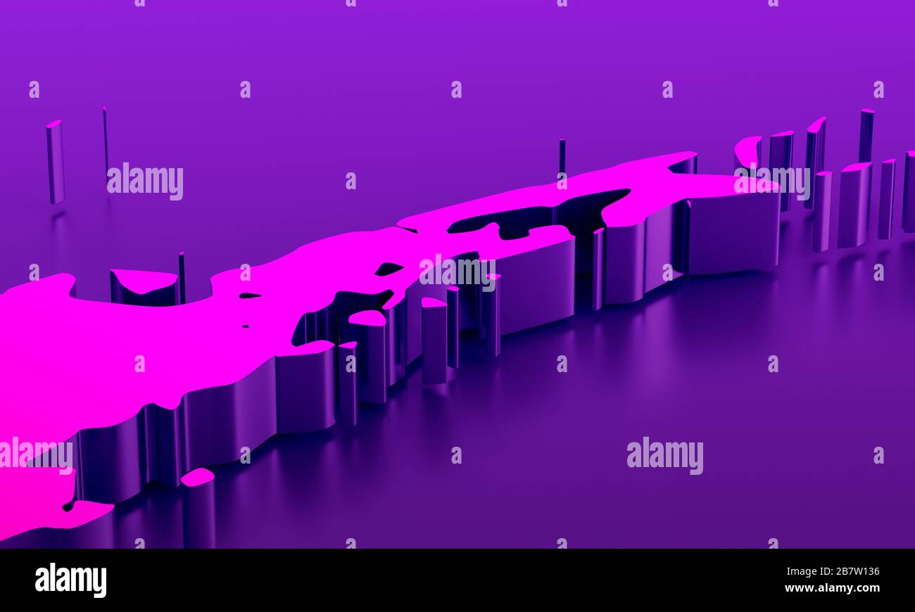 Abstraktes 3D-Rendering, Hintergrunddesign, moderne Illustration Stockfoto