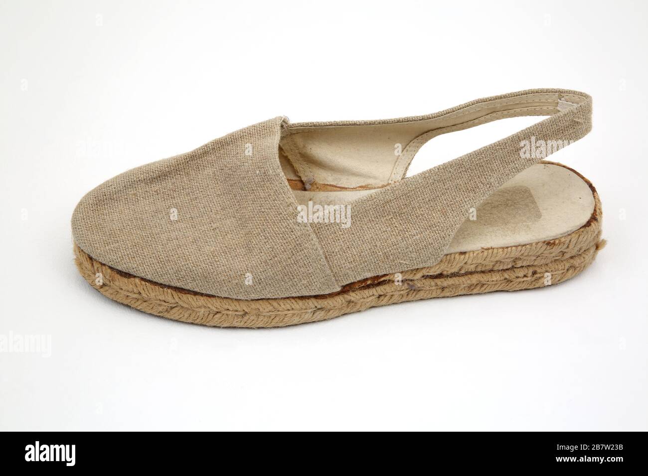 Canvas Sling Back Sommerschuh Stockfoto