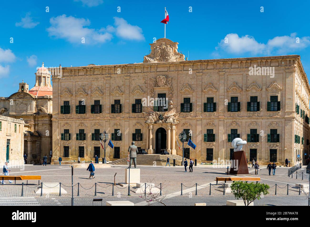 Auberge de Castille, Valletta, Malta Stockfoto