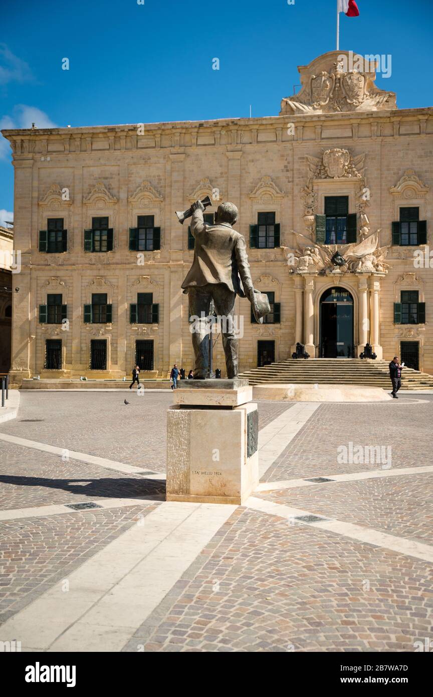 Auberge de Castille, Valletta, Malta Stockfoto