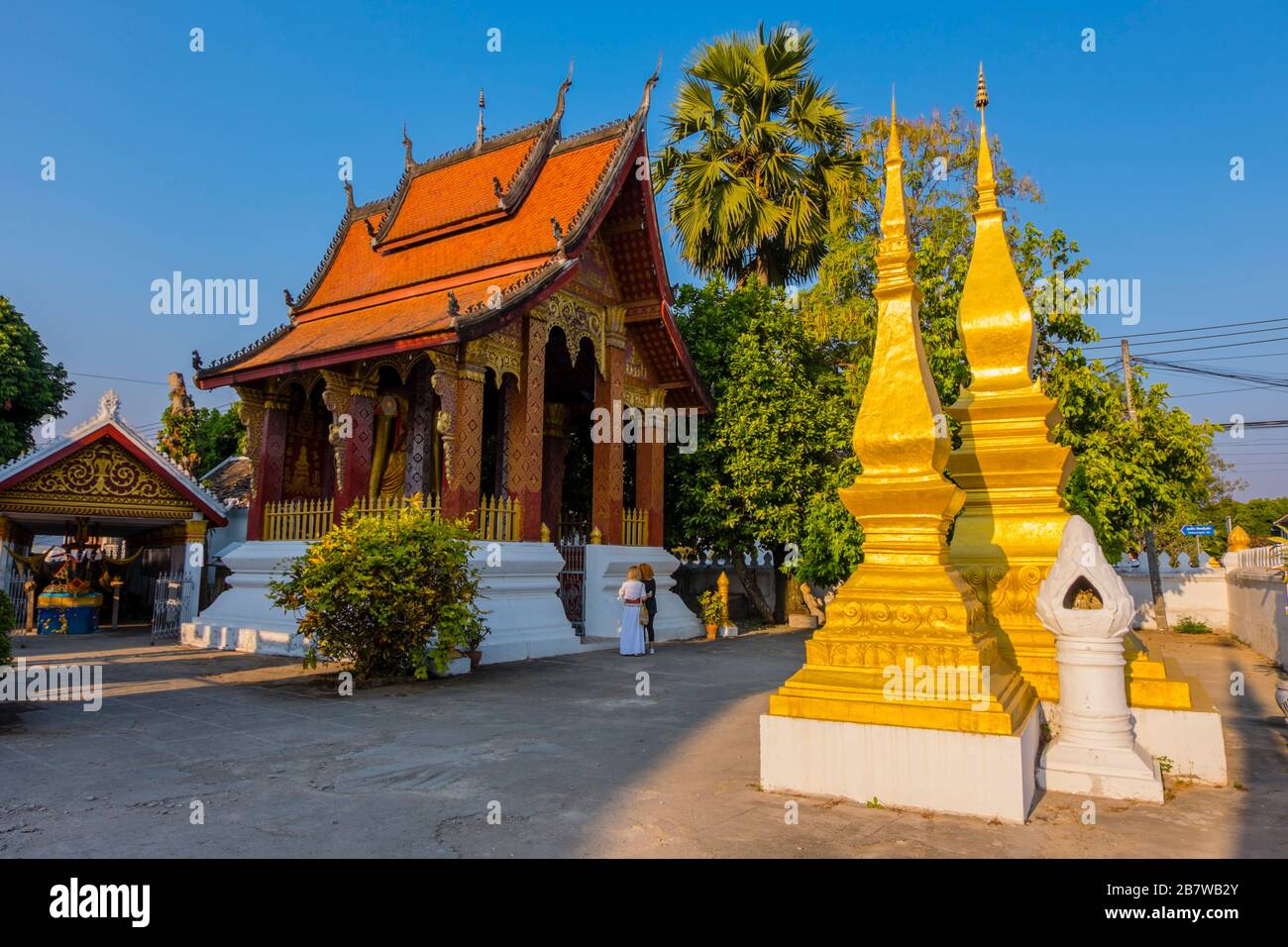 Wat Sensoukharam, Altstadt, Luang Prabang, Laos Stockfoto