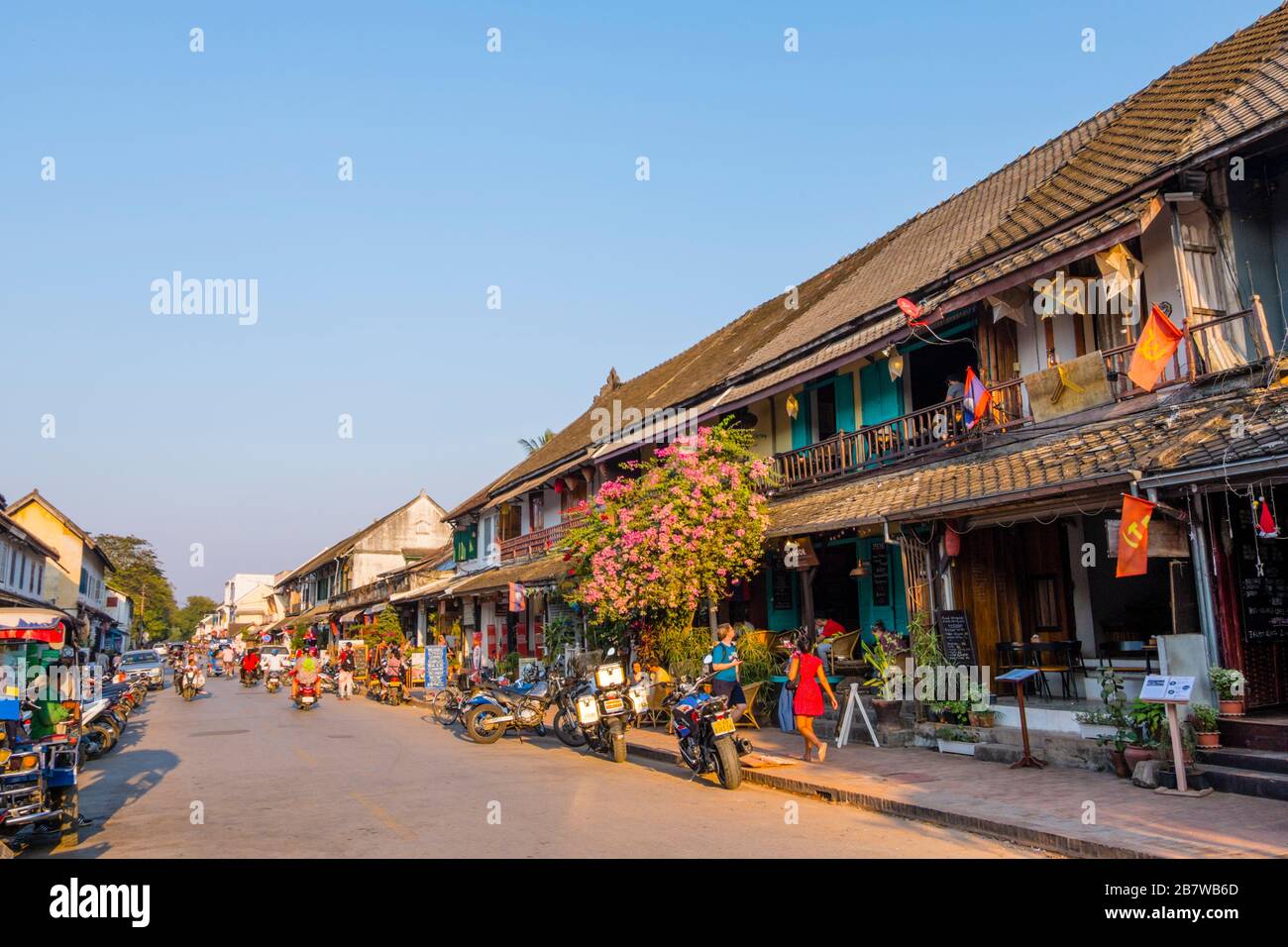 Sakkaline Road, Altstadt, Luang Prabang, Laos Stockfoto