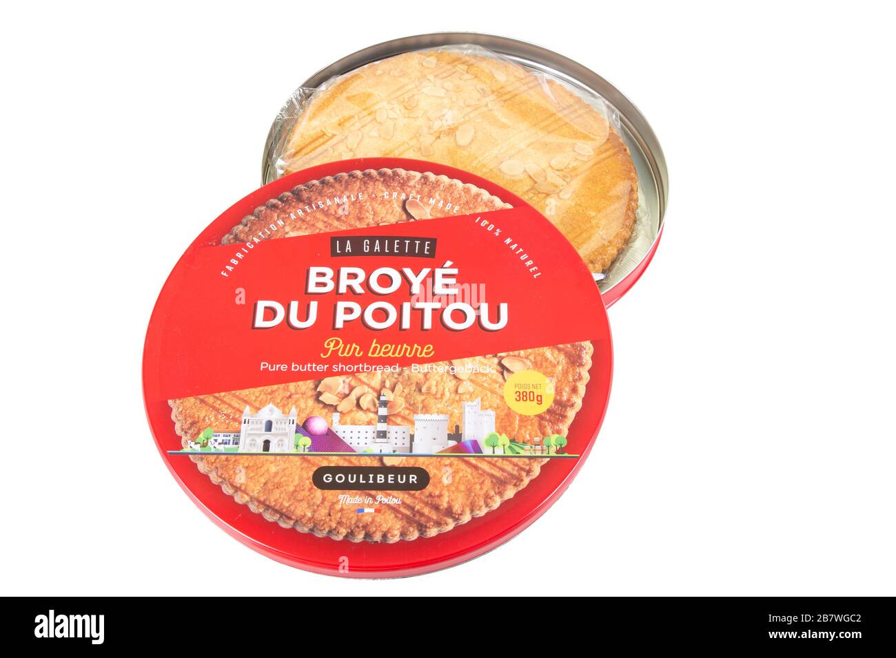 Poitiers , Aquitanien / Frankreich - 11 25 2019 : Goulibeur Broye du poitou broyé poitevin Kuchen aus der französischen Region Nouvelle-Aquitaine Stockfoto