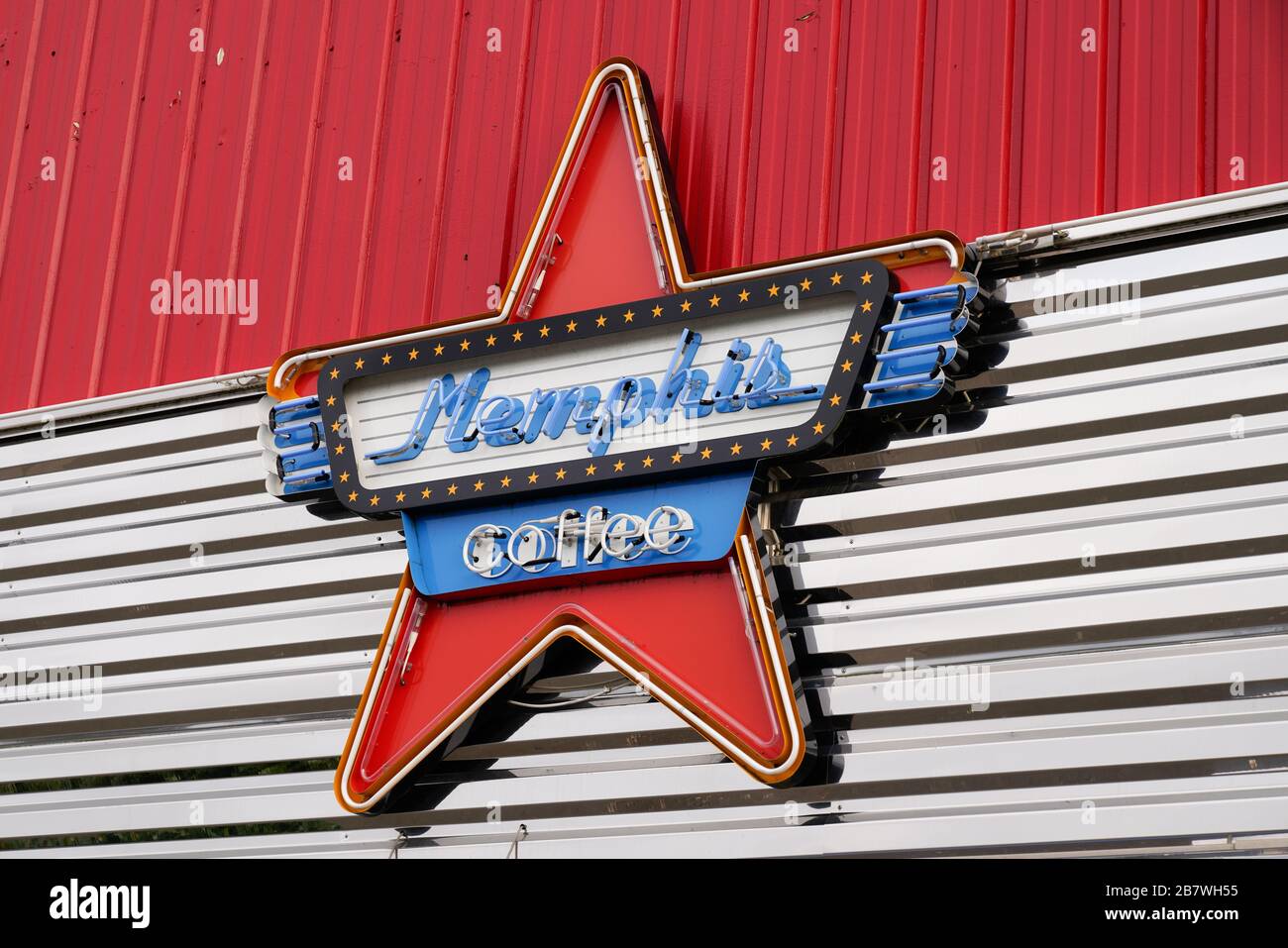 Bordeaux, Aquitanien/Frankreich - 03 07 2020: memphis-kaffeerestaurant-Logo signieren authentische amerikanische Diners wie 50er 60er Jahre Stockfoto