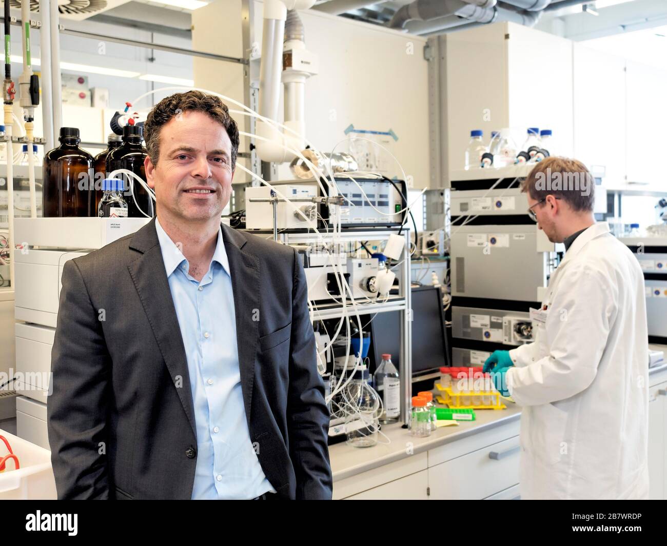 Geschäftsführer Dr. Ingmar Hoerr, CureVac GmbH im Technologiepark Tübingen-Reutlingen, Biotechnologie-Startcenter, entwickelt Impfstoff gegen Stockfoto