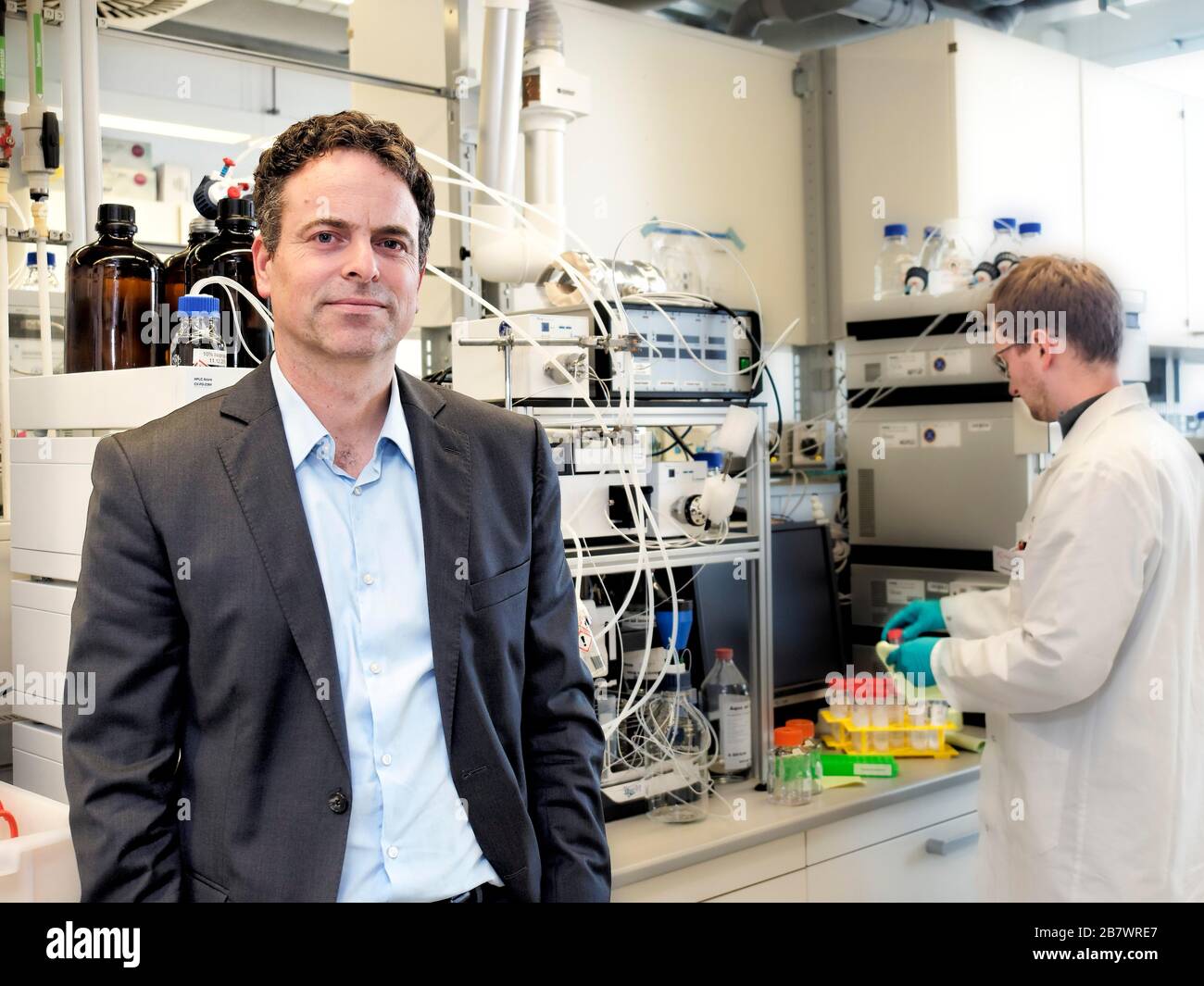 Geschäftsführer Dr. Ingmar Hoerr, CureVac GmbH im Technologiepark Tübingen-Reutlingen, Biotechnologie-Startcenter, entwickelt Impfstoff gegen Stockfoto