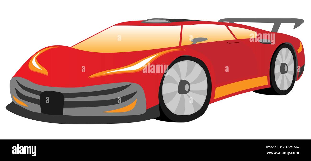 Supercar-Konzept des modernen Sportwagens. Vektordarstellung Stockfoto