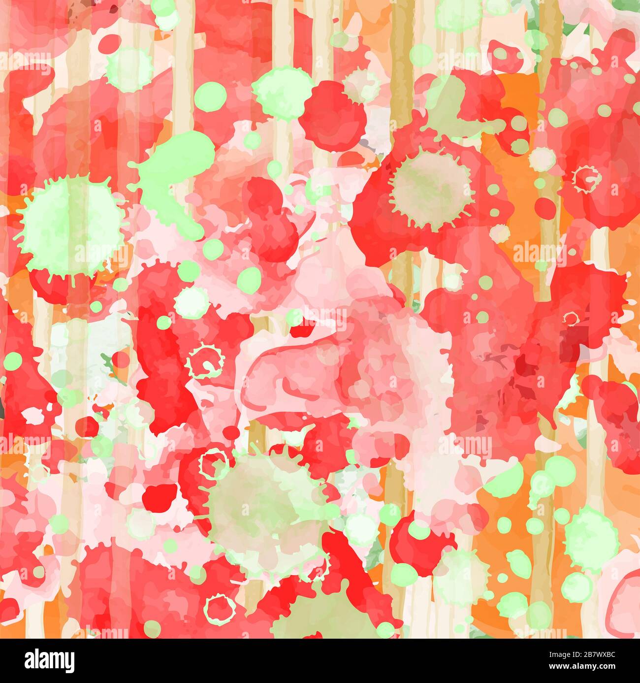 Abstrakter, blumiger, kunstvoller Aquarellhintergrund Stockfoto