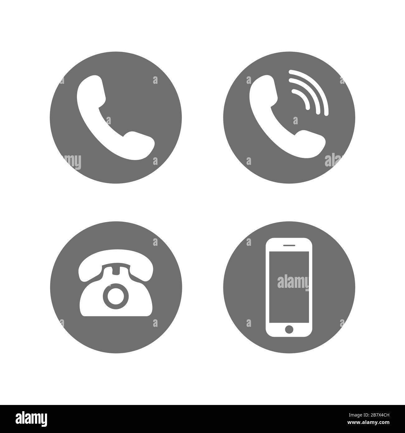 Handy-Anruf-Symbol. Smartphone-Schild-Symbol isoliert auf weißem