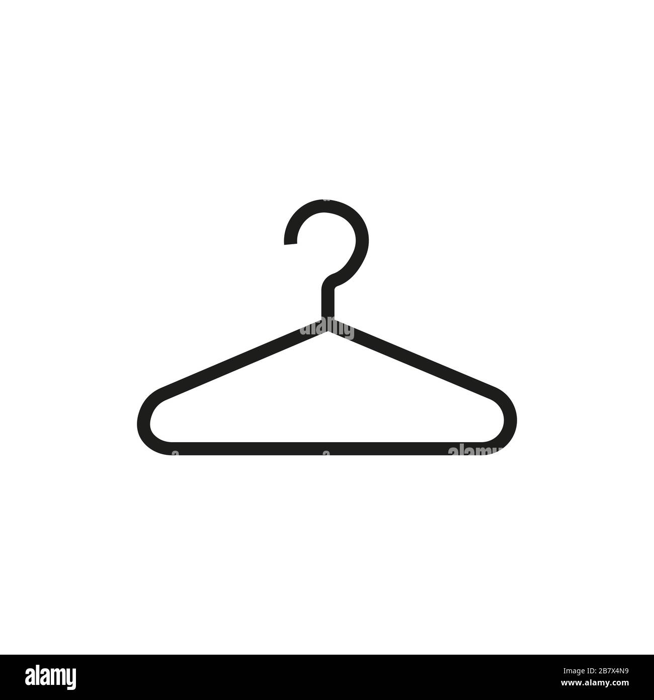 Bildanhängersymbol auf weiß. Stock Vektor