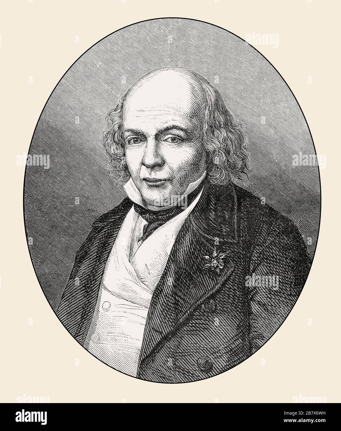 Pierre-Jean de Béranger, 1780-1857, ein fruchtbarer französischer Dichter und chansonnier, Stockfoto