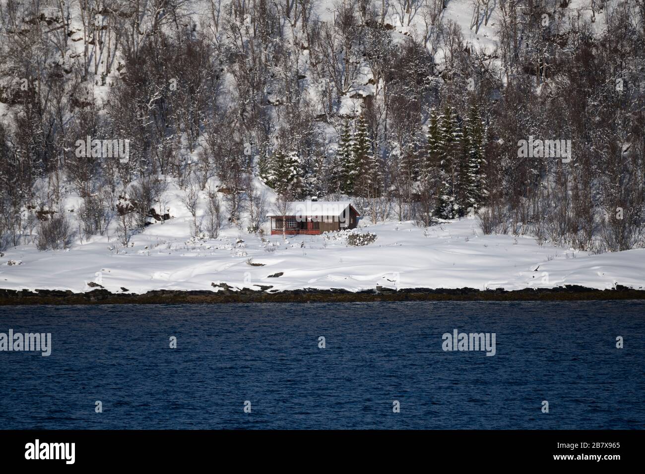 In der Nähe von Finsnes Norwegen vom Netz leben. Stockfoto