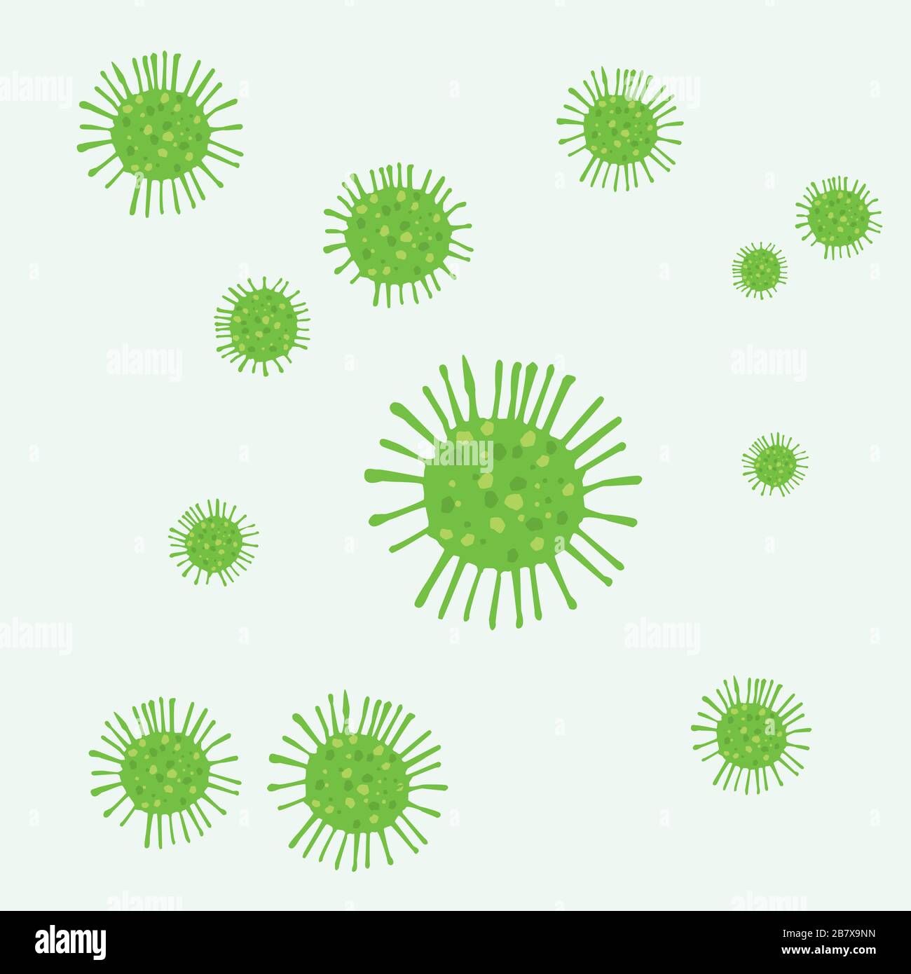 Corona-Viruspartikel Stock Vektor