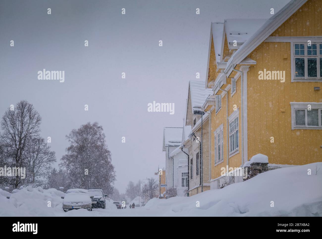 Winter in Tromso, Norwegen. Stockfoto