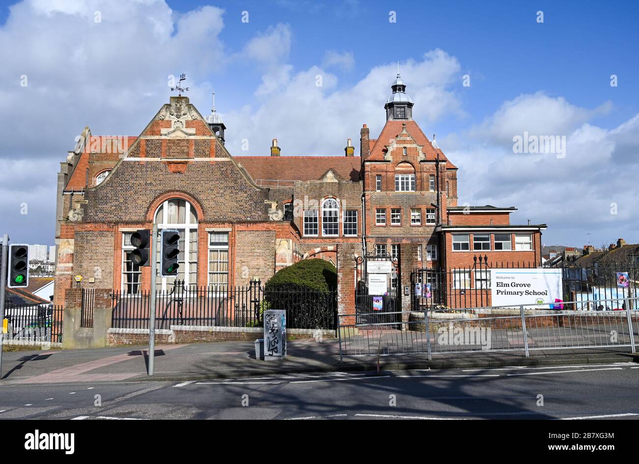 Außenansicht der Elm Grove Primary School in Brighton UK Stockfoto