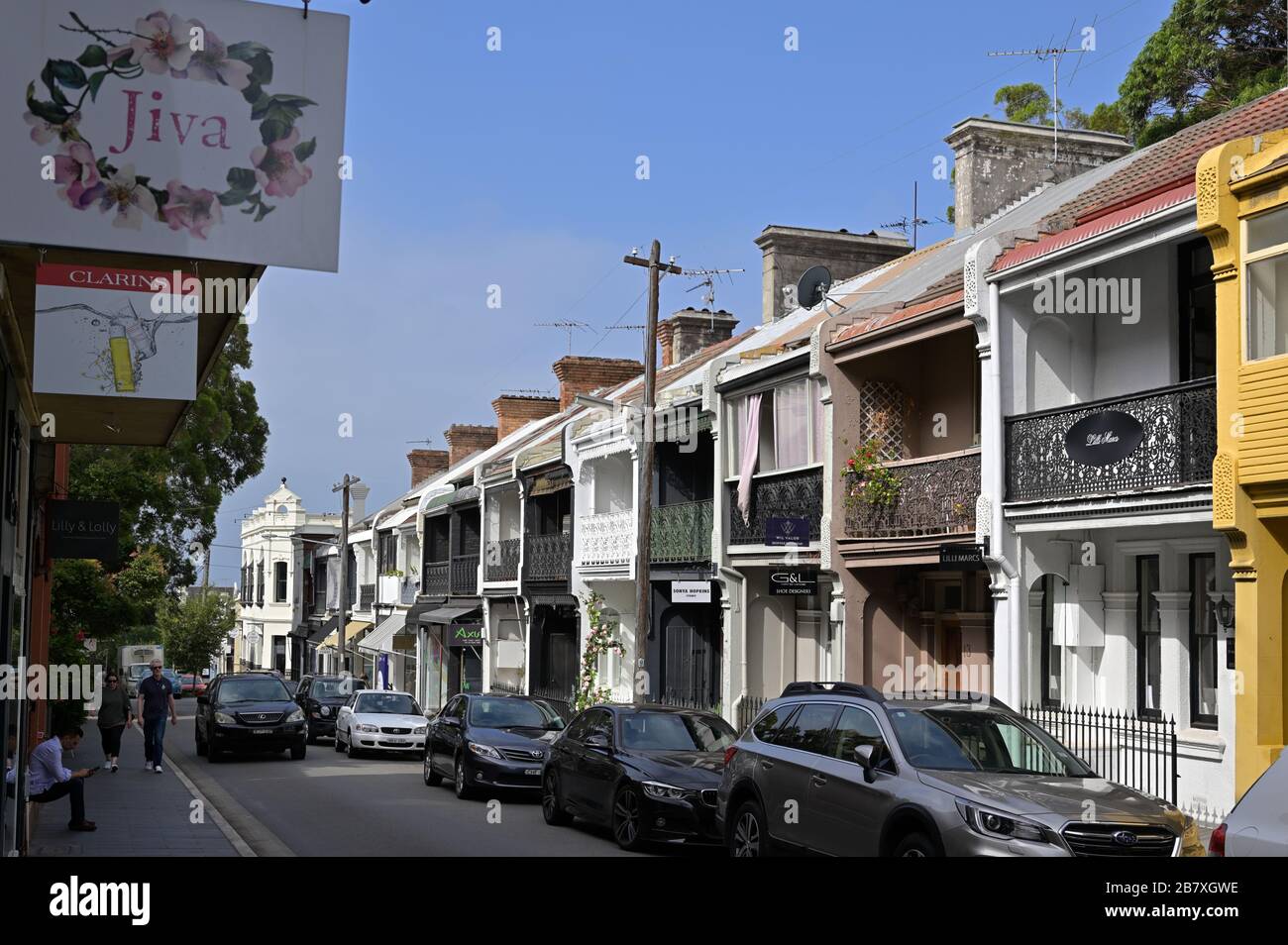 Das malerische Viertel Paddington, Sydney AUS Stockfoto