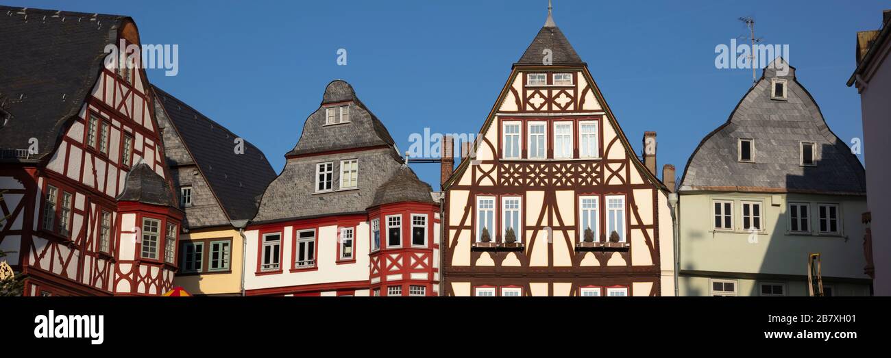 Fachwerkhäuser an der Altstadt, Limburg-Lahn, Hessen, Deutschland, Europa Stockfoto