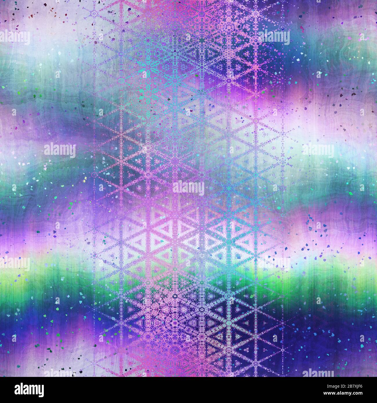 Surreales Overlay-Farbfeld mit Overlay-Muster Stockfoto